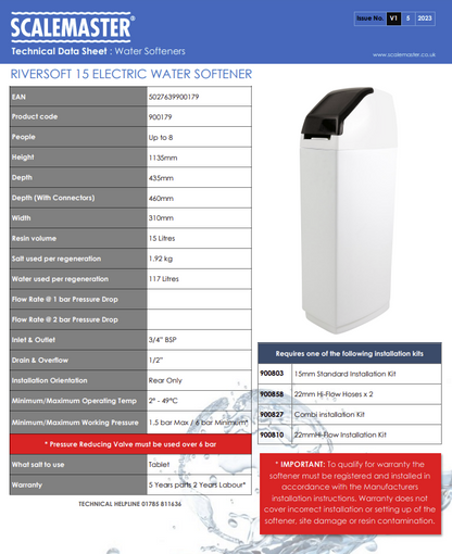 Softline Riversoft 15  15 Litre - H20 Industries